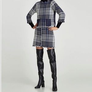 Black thigh high heel boots